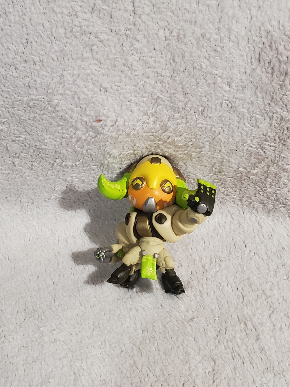 Collectible Yellow & Neon Green Robot Figure